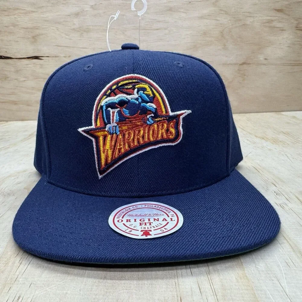 NEW Golden State Warriors Mitchell Ness Team Ground 2.0 Snapback Throwback HWC